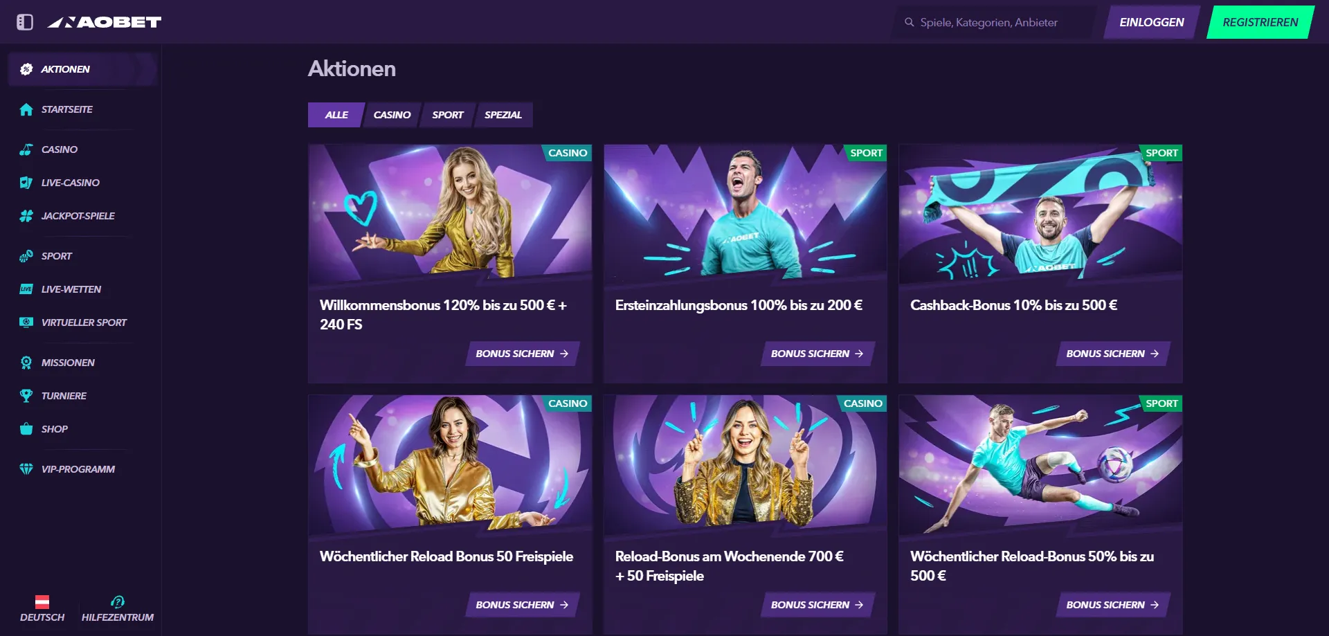 NaoBet Casino Willkommensbonus – 120% bis €500 und Free Spins